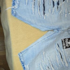 Men's Light Blue Distressed Jeans